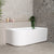 Arco 59 inch Acrylic Freestanding Right Corner Bathtub, Gloss White