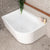 Arco Plus 55 inch Acrylic Freestanding Left Corner Bathtub, Gloss White