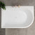 Arco Plus 55 inch Acrylic Freestanding Left Corner Bathtub, Gloss White