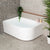 Arco Plus 55 inch Acrylic Freestanding Left Corner Bathtub, Matte White