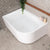 Arco Plus 55 inch Acrylic Freestanding Left Corner Bathtub, Matte White