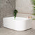 Arco Plus 55 inch Acrylic Freestanding Left Corner Bathtub, Matte White