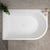 Arco Plus 55 inch Acrylic Freestanding Left Corner Bathtub, Matte White
