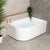 Arco Plus 55 inch Acrylic Freestanding Right Corner Bathtub, Gloss White