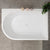 Arco Plus 55 inch Acrylic Freestanding Right Corner Bathtub, Gloss White