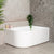 Arco Plus 55 inch Acrylic Freestanding Right Corner Bathtub, Matte White
