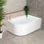 Arco Plus 55 inch Acrylic Freestanding Right Corner Bathtub, Matte White