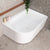 Arco Plus 55 inch Acrylic Freestanding Right Corner Bathtub, Matte White