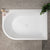 Arco Plus 55 inch Acrylic Freestanding Right Corner Bathtub, Matte White