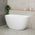 Byron Egg 47 inch Acrylic Freestanding Back to Wall Bathtub, Gloss White