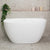 Byron Egg 47 inch Acrylic Freestanding Back to Wall Bathtub, Gloss White