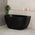 Byron Egg 47 inch Acrylic Freestanding Back to Wall Bathtub, Matte Black
