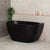 Byron Egg 47 inch Acrylic Freestanding Back to Wall Bathtub, Matte Black