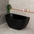 Byron Egg 47 inch Acrylic Freestanding Back to Wall Bathtub, Matte Black