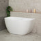 Byron Egg 47 inch Acrylic Freestanding Back to Wall Bathtub, Matte White