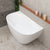Byron Egg 47 inch Acrylic Freestanding Back to Wall Bathtub, Matte White