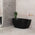 Byron Egg 51 inch Acrylic Freestanding Back to Wall Bathtub, Matte Black