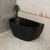 Byron Egg 51 inch Acrylic Freestanding Back to Wall Bathtub, Matte Black