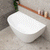 Byron Egg 51 inch Acrylic Freestanding Back to Wall Bathtub, Matte White