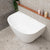 Byron Egg 51 inch Acrylic Freestanding Back to Wall Bathtub, Matte White