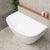 Byron Egg 55 inch Acrylic Freestanding Back to Wall Bathtub, Gloss White