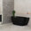 Byron Egg 55 inch Acrylic Freestanding Back to Wall Bathtub, Matte Black