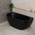 Byron Egg 55 inch Acrylic Freestanding Back to Wall Bathtub, Matte Black