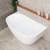 Byron Egg 55 inch Acrylic Freestanding Back to Wall Bathtub, Matte White