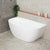 Byron Egg 55 inch Acrylic Freestanding Back to Wall Bathtub, Matte White