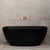 Byron Egg 59 inch Acrylic Freestanding Back to Wall Bathtub, Matte Black