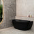 Byron Egg 59 inch Acrylic Freestanding Back to Wall Bathtub, Matte Black