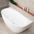 Byron Egg 59 inch Acrylic Freestanding Back to Wall Bathtub, Matte White