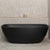 Byron Egg 63 inch Acrylic Freestanding Back to Wall Bathtub, Matte Black