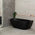Byron Egg 63 inch Acrylic Freestanding Back to Wall Bathtub, Matte Black