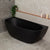 Byron Egg 63 inch Acrylic Freestanding Back to Wall Bathtub, Matte Black