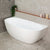 Byron Egg 63 inch Acrylic Freestanding Back to Wall Bathtub, Matte White