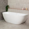 Byron Egg 67 inch Acrylic Freestanding Back to Wall Bathtub, Gloss White