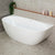 Byron Egg 67 inch Acrylic Freestanding Back to Wall Bathtub, Gloss White