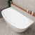 Byron Egg 67 inch Acrylic Freestanding Back to Wall Bathtub, Gloss White