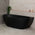 Byron Egg 67 inch Acrylic Freestanding Back to Wall Bathtub, Matte Black