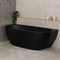 Byron Egg 67 inch Acrylic Freestanding Back to Wall Bathtub, Matte Black