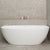 Byron Egg 67 inch Acrylic Freestanding Back to Wall Bathtub, Matte White