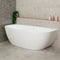 Byron Egg 67 inch Acrylic Freestanding Back to Wall Bathtub, Matte White