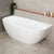 Byron Egg 67 inch Acrylic Freestanding Back to Wall Bathtub, Matte White