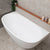Byron Egg 67 inch Acrylic Freestanding Back to Wall Bathtub, Matte White