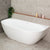 Byron Egg 71 inch Acrylic Freestanding Back to Wall Bathtub, Gloss White