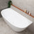 Byron Egg 71 inch Acrylic Freestanding Back to Wall Bathtub, Gloss White