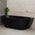 Byron Egg 71 inch Acrylic Freestanding Back to Wall Bathtub, Matte Black