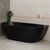 Byron Egg 71 inch Acrylic Freestanding Back to Wall Bathtub, Matte Black