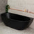 Byron Egg 71 inch Acrylic Freestanding Back to Wall Bathtub, Matte Black